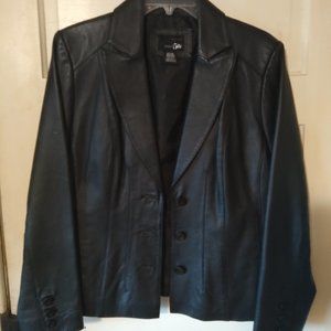 Black Leather Jacket by East 5th Petite Medium